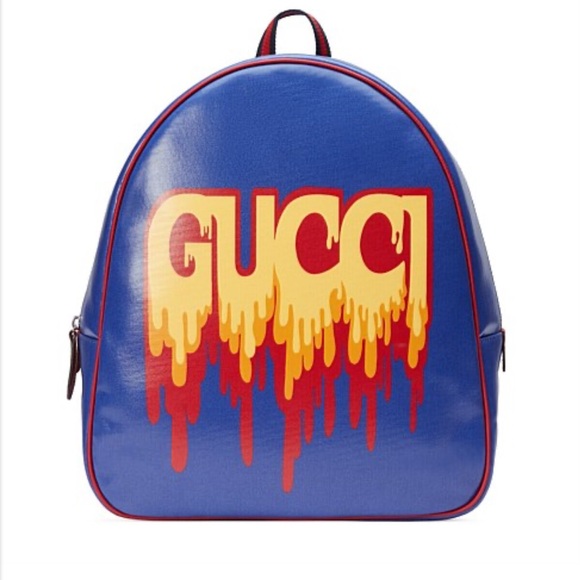 GUCCI CHILDREN'S MELTING GUCCI PRINT BACKPACK - Picture 1 of 11